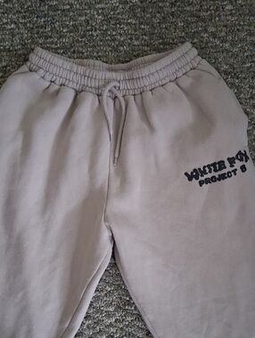 White Fox Boutique Taupe Drawstring Joggers